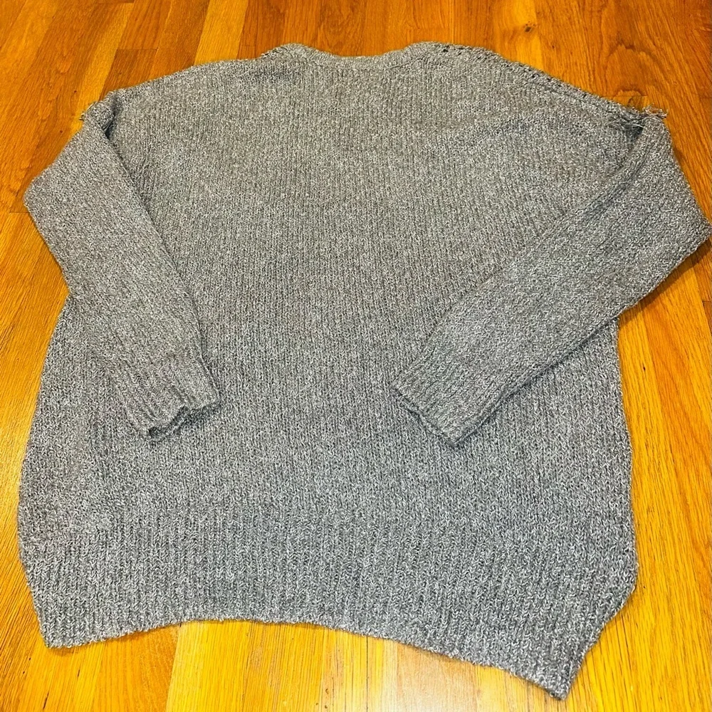 Abercrombie Kids Gray Knit Open Front Cardigan Sweater | Size 15/16